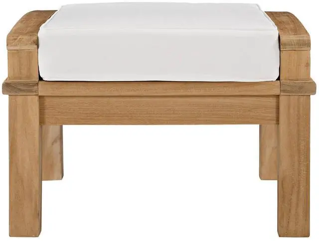 Alt view image 2 of 6 - Marina Outdoor Patio Teak Ottoman by Modway