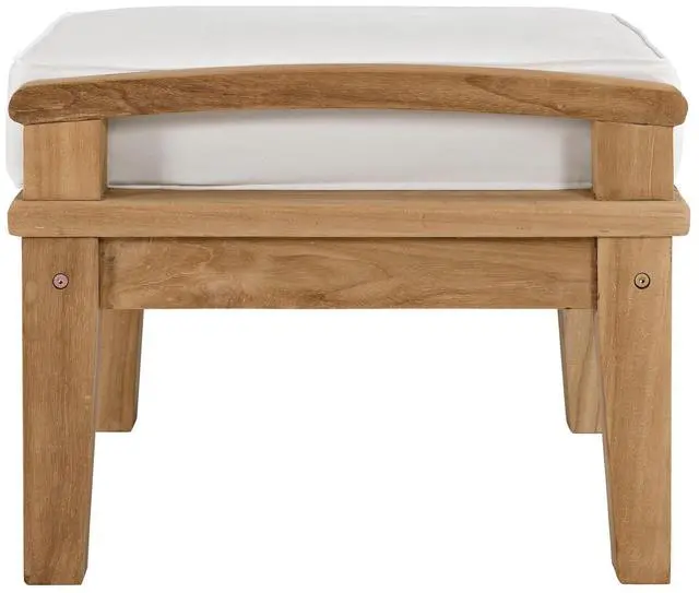 Alt view image 3 of 6 - Marina Outdoor Patio Teak Ottoman by Modway