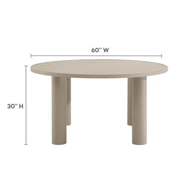 Alt view image 4 of 7 - Nautica 5-Piece Round Outdoor Patio Aluminum Dining Table and Chairs Set