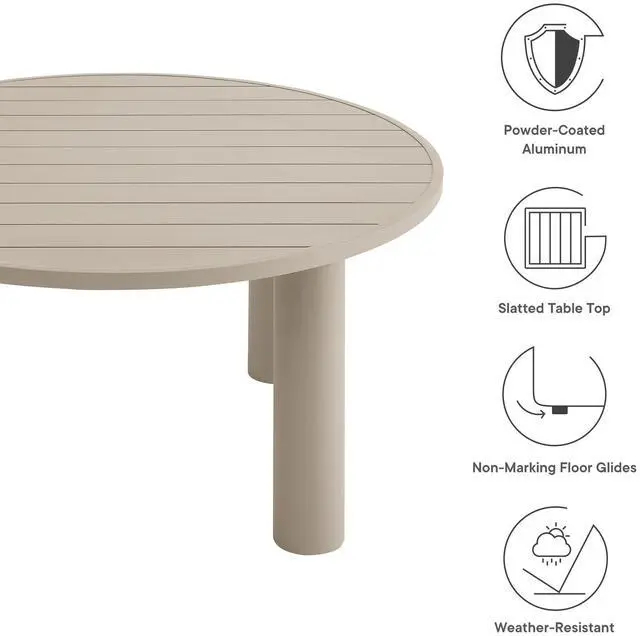 Alt view image 2 of 7 - Nautica Outdoor Patio Aluminum Dining Table