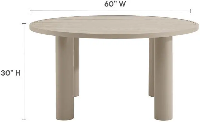 Alt view image 3 of 7 - Nautica Outdoor Patio Aluminum Dining Table
