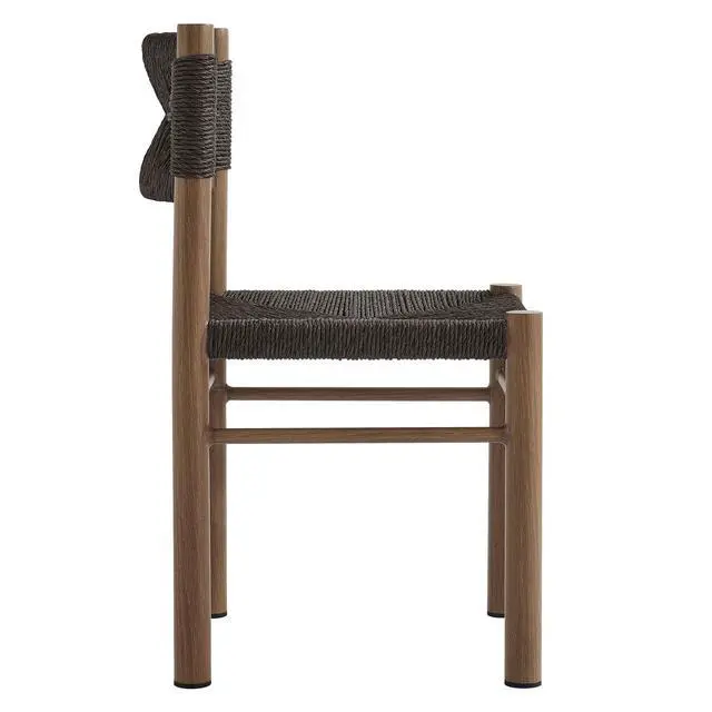 Alt view image 5 of 7 - Parkland Outdoor Patio Rattan and Aluminum Dining Side Chairs Set of 2