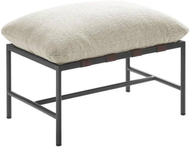 Main image of Raya Outdoor Patio Boucle Ottoman