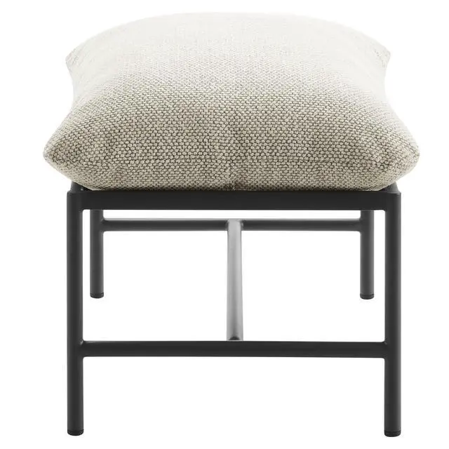 Alt view image 4 of 7 - Raya Outdoor Patio Boucle Ottoman