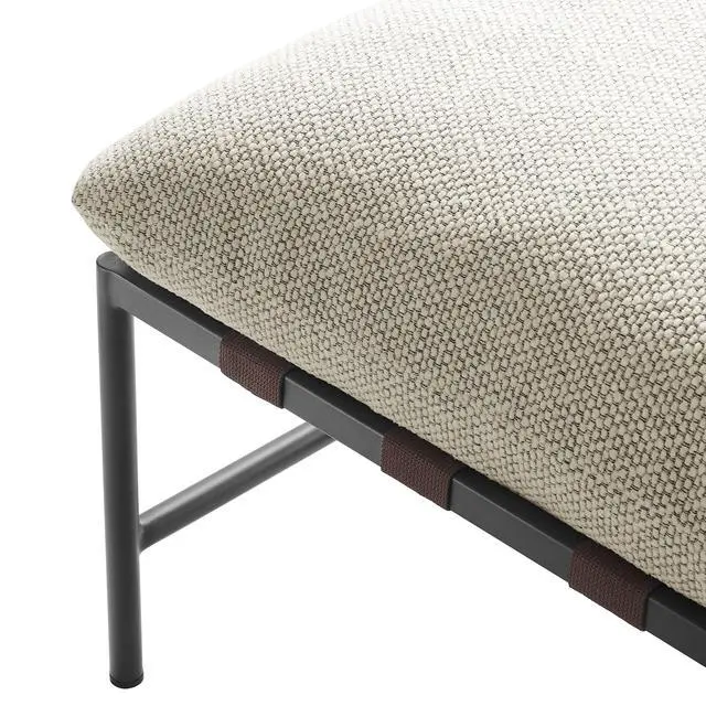 Alt view image 6 of 7 - Raya Outdoor Patio Boucle Ottoman