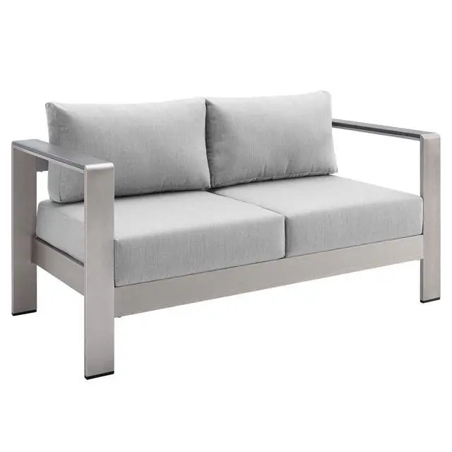 Alt view image 6 of 7 - Shore 7 Piece Sunbrella Fabric Outdoor Patio Aluminum Set by Modway