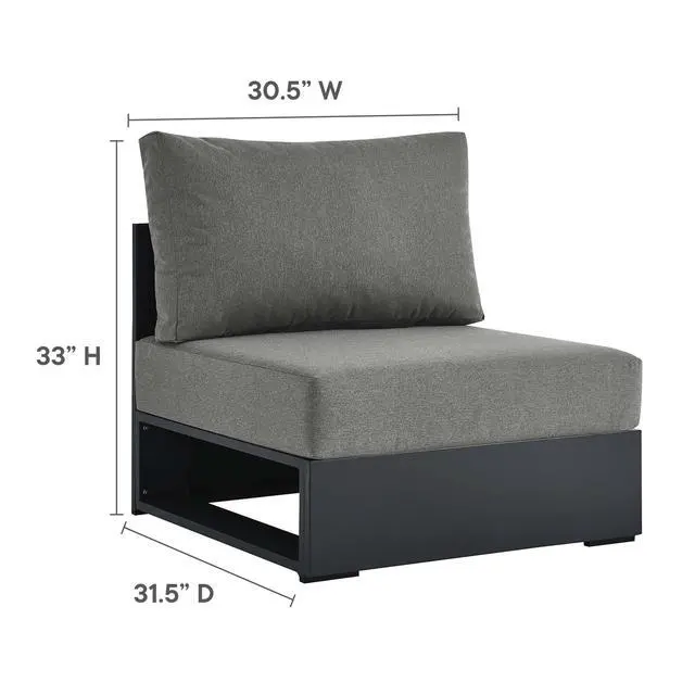 Alt view image 4 of 7 - Tahoe 4-Piece Outdoor Patio Powder-Coated Aluminum Sectional Sofa Set by Modway