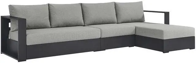 Main image of Tahoe 3-Piece Outdoor Patio Powder-Coated Aluminum Right-Facing Chaise Sectional Sofa Set by Modway