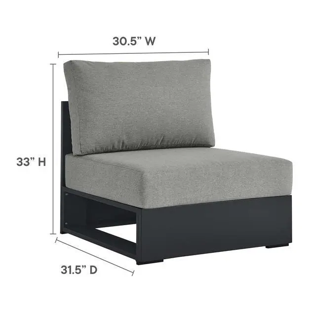 Alt view image 4 of 7 - Tahoe 3-Piece Outdoor Patio Powder-Coated Aluminum Right-Facing Chaise Sectional Sofa Set by Modway