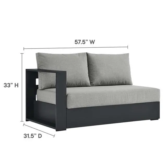 Alt view image 3 of 7 - Tahoe 3-Piece Outdoor Patio Powder-Coated Aluminum Right-Facing Chaise Sectional Sofa Set by Modway