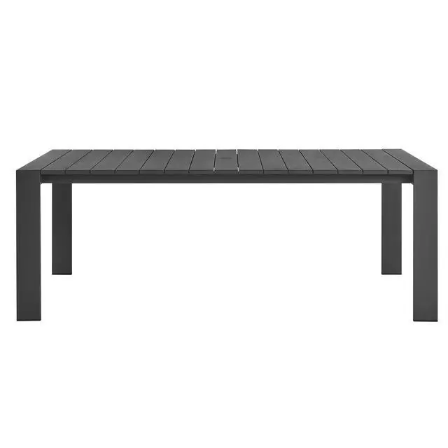 Alt view image 5 of 7 - Tahoe Rectangular Outdoor Patio Aluminum Dining Table
