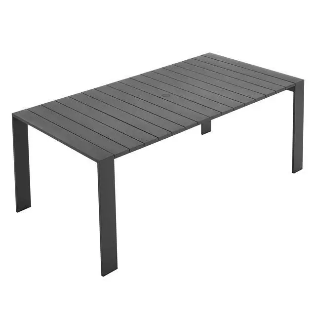 Alt view image 6 of 7 - Tahoe Rectangular Outdoor Patio Aluminum Dining Table