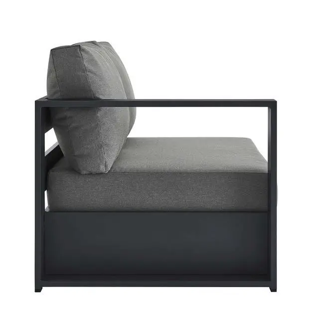 Alt view image 4 of 7 - Tahoe Outdoor Patio Powder-Coated Aluminum Modular Left-Facing Loveseat by Modway