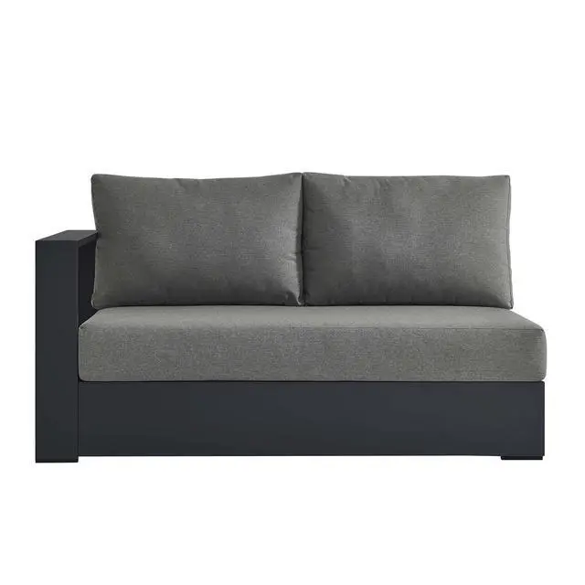 Alt view image 6 of 7 - Tahoe Outdoor Patio Powder-Coated Aluminum Modular Left-Facing Loveseat by Modway