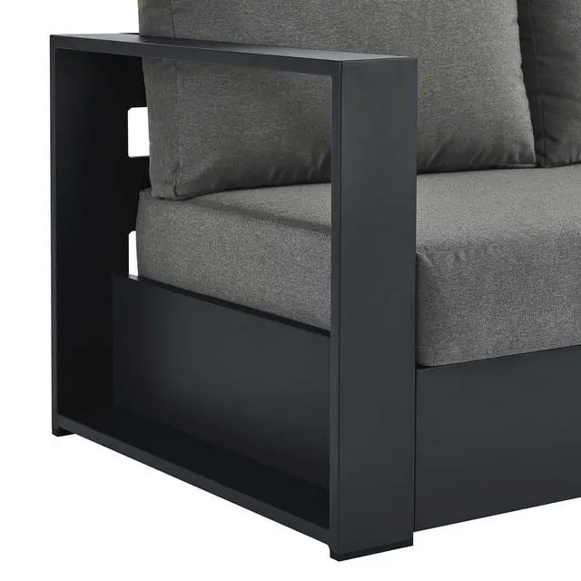 Alt view image 7 of 7 - Tahoe Outdoor Patio Powder-Coated Aluminum Modular Left-Facing Loveseat by Modway