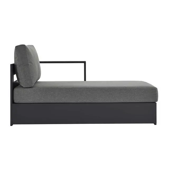 Alt view image 4 of 7 - Tahoe Outdoor Patio Powder-Coated Aluminum Modular Right-Facing Chaise Lounge by Modway