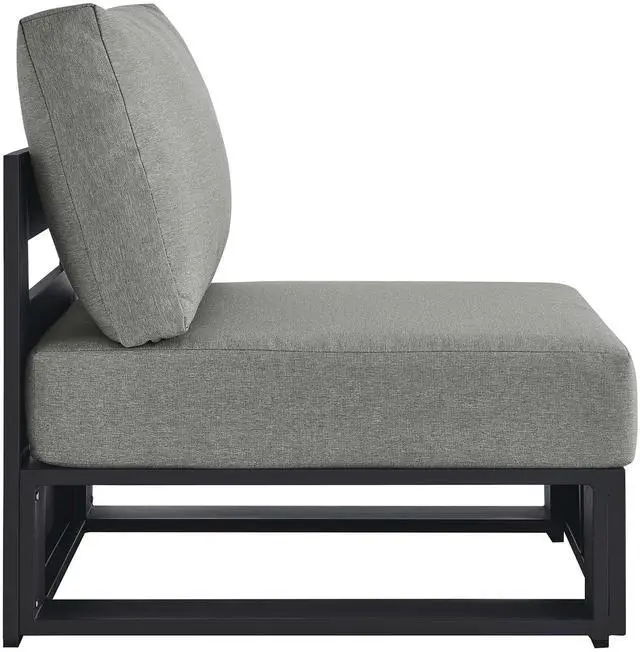 Alt view image 4 of 7 - Tahoe Outdoor Patio Powder-Coated Aluminum Modular Armless Chair by Modway