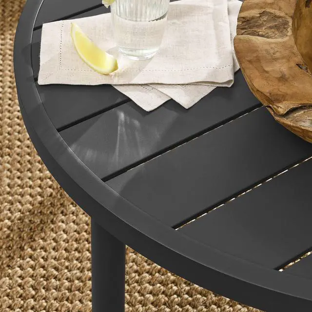 Alt view image 6 of 7 - Terrace 35" Outdoor Patio Aluminum Round Coffee Table