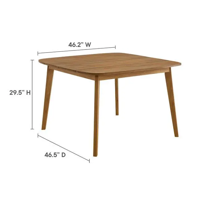 Alt view image 3 of 7 - Vienna 5-Piece Outdoor Patio Teak and Rope Dining Set with Armless Chairs by Modway