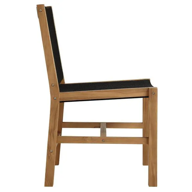 Alt view image 7 of 7 - Vienna 5-Piece Outdoor Patio Teak and Rope Dining Set with Armless Chairs by Modway