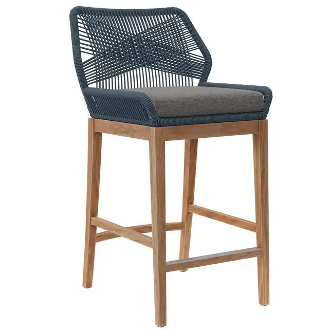 Alt view image 7 of 7 - Wellspring 3-Piece Outdoor Patio Teak Wood Bar Set by Modway