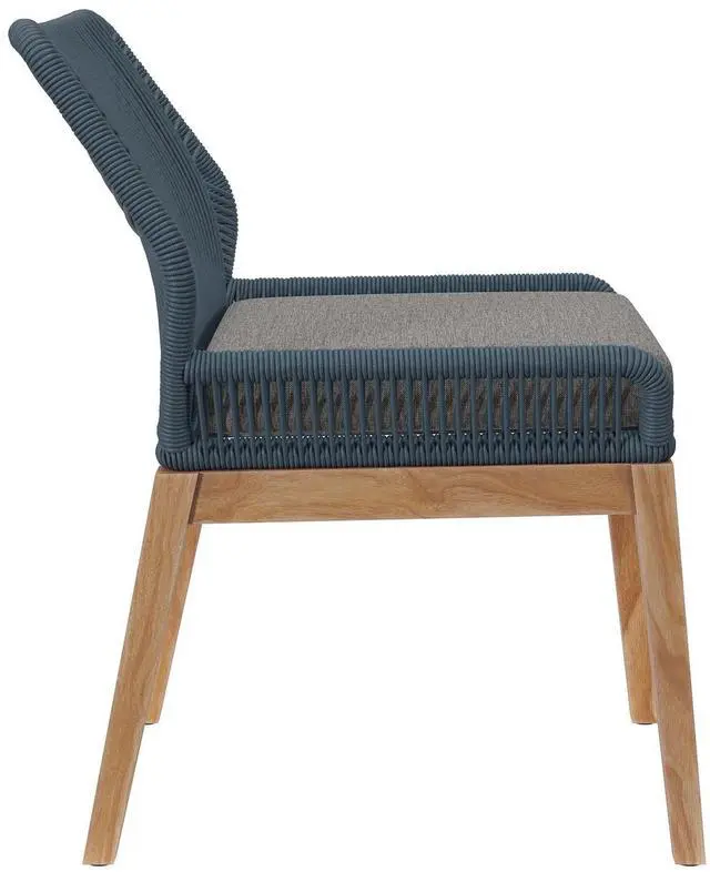 Alt view image 8 of 13 - Wellspring Outdoor Patio Teak Wood Dining Chair