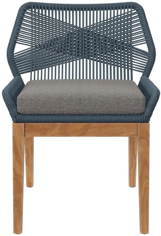 Alt view image 10 of 13 - Wellspring Outdoor Patio Teak Wood Dining Chair