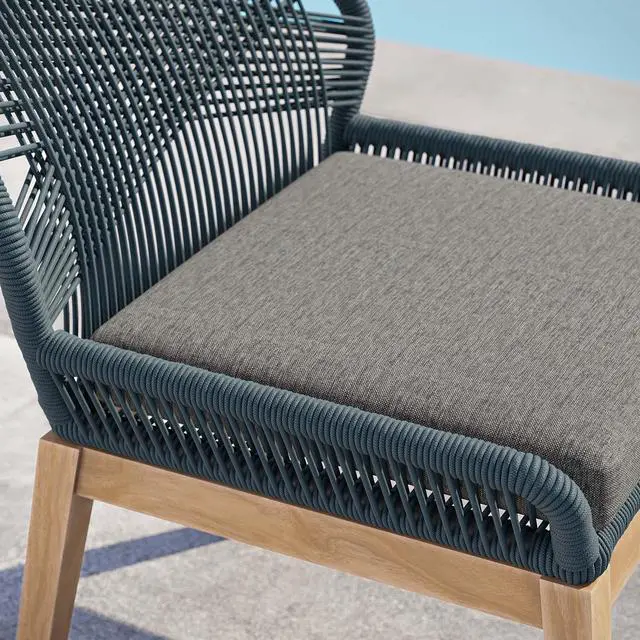 Alt view image 12 of 13 - Wellspring Outdoor Patio Teak Wood Dining Chair