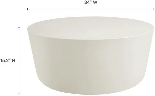 Alt view image 2 of 7 - Brion Round Indoor - Outdoor Patio Concrete Coffee Table