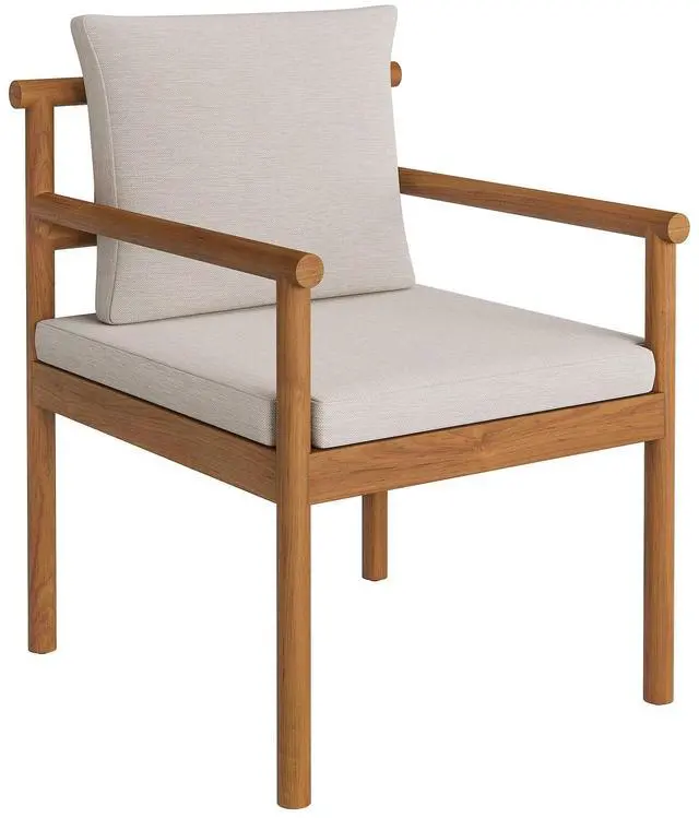 Main image of Eleni Outdoor Patio Teak Wood Rope Dining Chair by Modway