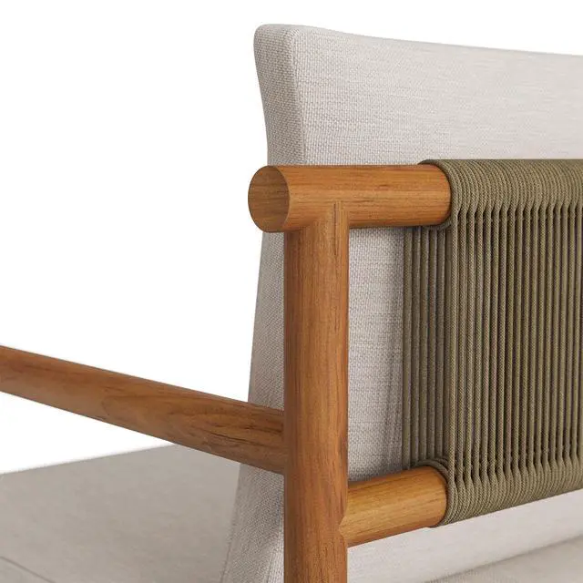 Alt view image 7 of 7 - Eleni Outdoor Patio Teak Wood Rope Dining Chair by Modway