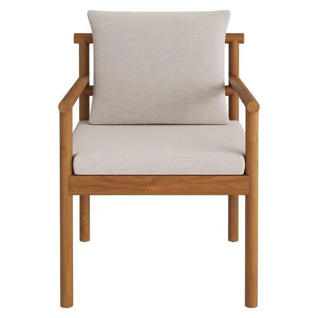 Alt view image 6 of 7 - Eleni Outdoor Patio Teak Wood Rope Dining Chair by Modway