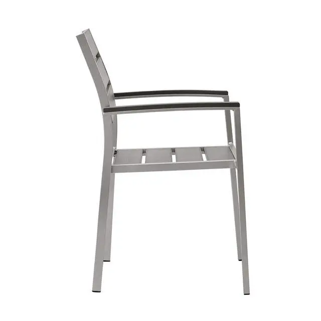 Alt view image 2 of 7 - Shore Outdoor Patio Aluminum Dining Armchair and Bar Stool Set of 2