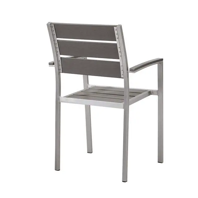 Alt view image 3 of 7 - Shore Outdoor Patio Aluminum Dining Armchair and Bar Stool Set of 2
