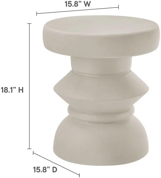 Alt view image 2 of 7 - Terza Indoor - Outdoor Patio Concrete Side Table