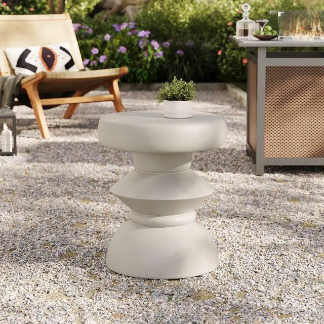 Alt view image 7 of 7 - Terza Indoor - Outdoor Patio Concrete Side Table