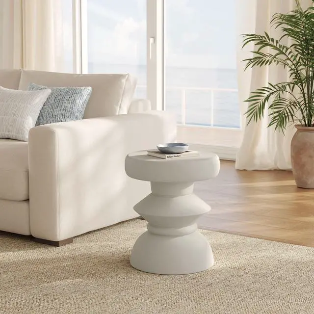 Alt view image 6 of 7 - Terza Indoor - Outdoor Patio Concrete Side Table