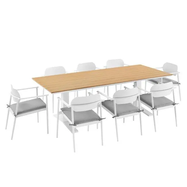 Main image of Aeris 9-Piece Outdoor Patio Aluminum Dining Set