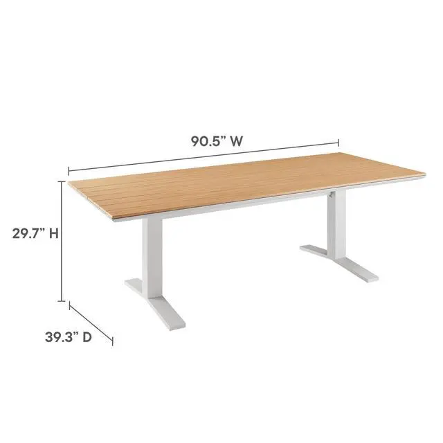 Alt view image 2 of 7 - Aeris 9-Piece Outdoor Patio Aluminum Dining Set