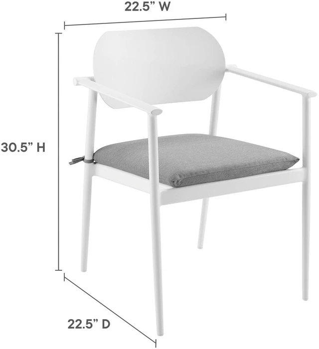 Alt view image 4 of 7 - Aeris 7-Piece Outdoor Patio Aluminum Dining Set by Modway EEI-7441 with Table and Chairs