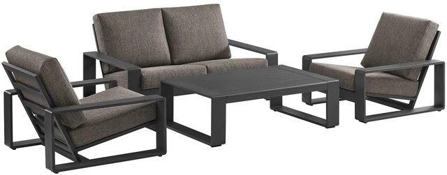 Alt view image 3 of 7 - Lirienne 4-Piece Outdoor Patio Aluminum Furniture Set by Modway - Modern Seating