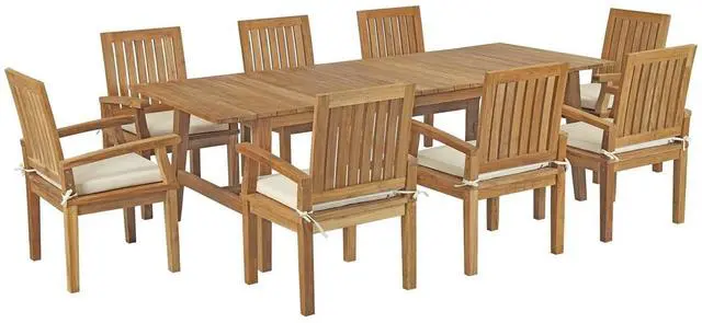 Main image of Marina 9 Piece Outdoor Patio Teak Dining Set