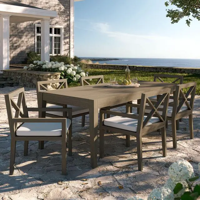 Alt view image 7 of 7 - Northlake 7-Piece Outdoor Patio Teak Wood Dining Set by Modway