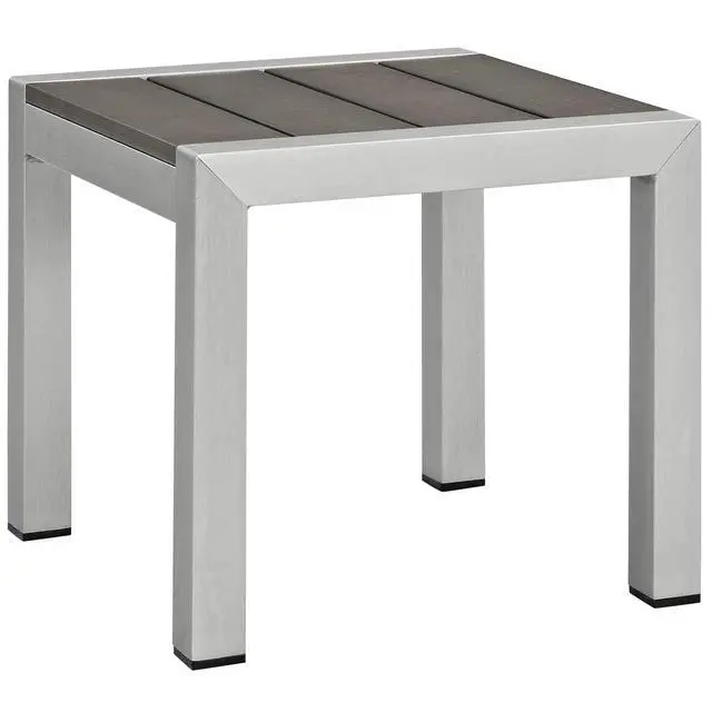 Alt view image 5 of 7 - Shore 3 Piece Outdoor Patio Aluminum Sectional Sofa Set by Modway