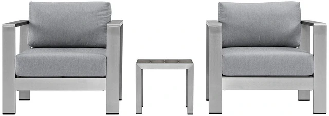 Main image of Shore 3 Piece Outdoor Patio Aluminum Set by Modway