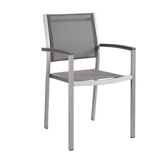 Alt view image 3 of 7 - Shore Dining Chair Outdoor Patio Aluminum Set of 2