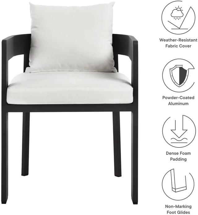 Alt view image 2 of 7 - Tahoe Outdoor Patio Aluminum Dining Chair
