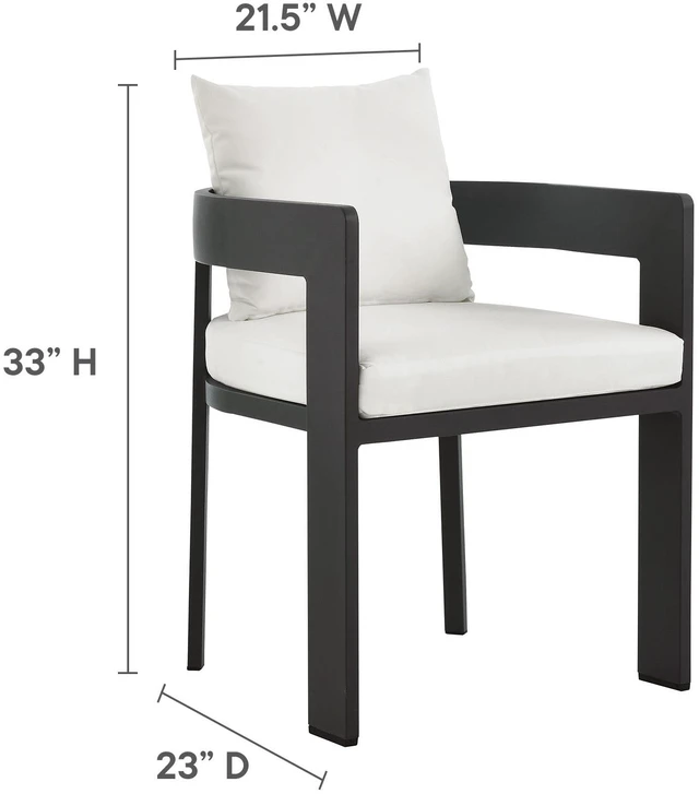 Alt view image 3 of 7 - Tahoe Outdoor Patio Aluminum Dining Chair