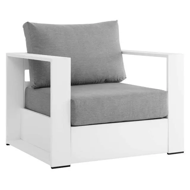 Alt view image 5 of 11 - Tahoe Outdoor Patio Powder-Coated Aluminum Armchair