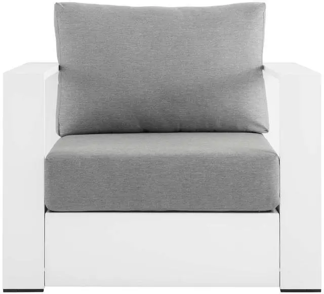 Alt view image 9 of 11 - Tahoe Outdoor Patio Powder-Coated Aluminum Armchair